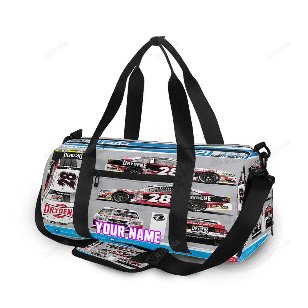 Nascar jd motorsport w gary keller car3 personalized name travel bag gym bag 1022 Travel Bag