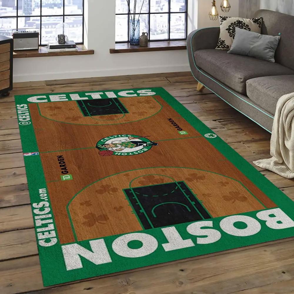 Nba boston celtics basketball legend team logo rectangle area bc55 Rectangle Rug