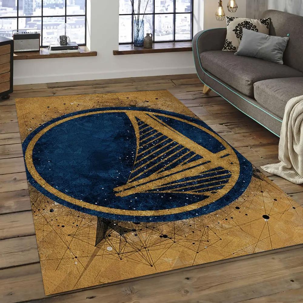 Nba golden state warriors basketball legend team logo rectangle area gsw25 Rectangle Rug
