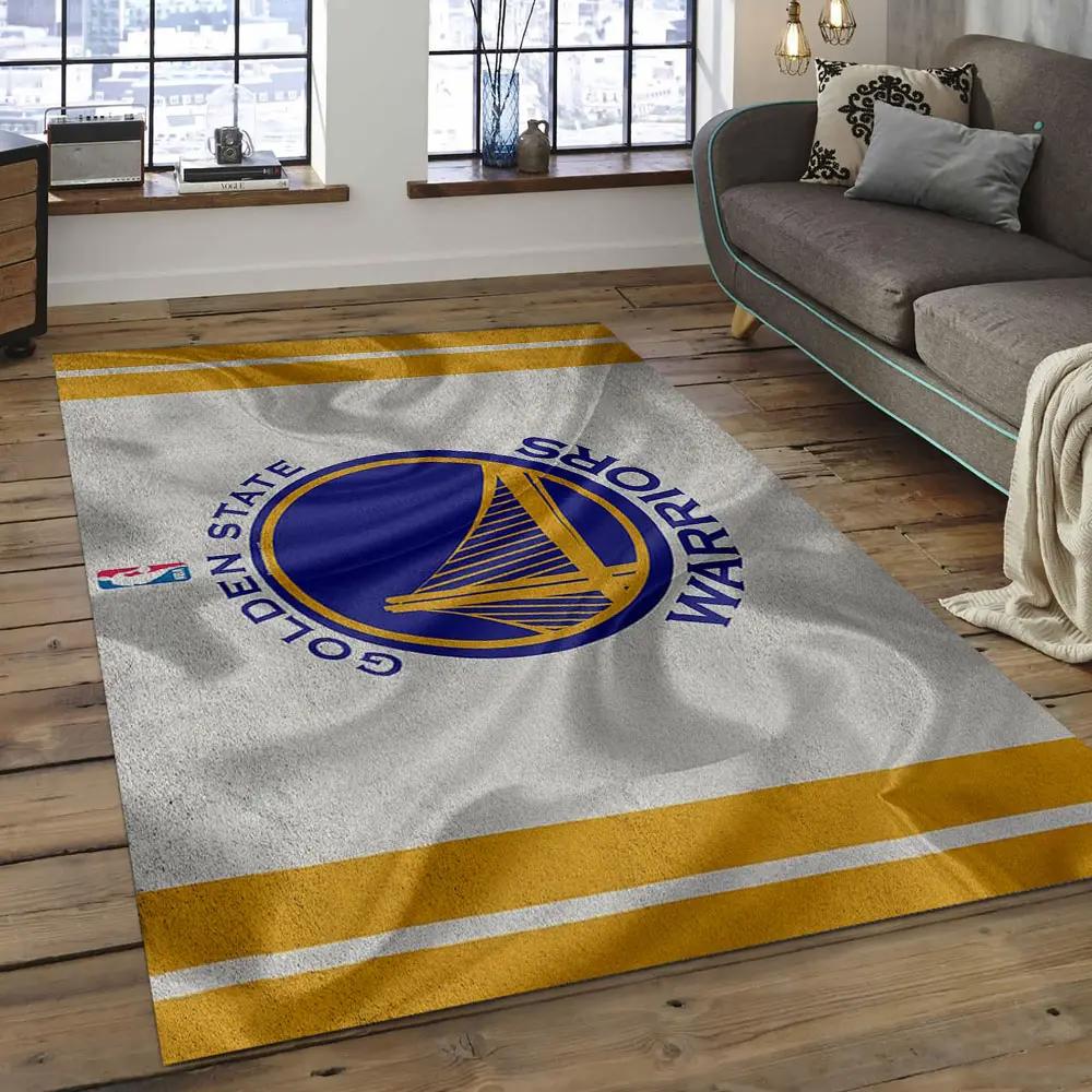 Nba golden state warriors basketball legend team logo rectangle area gsw30 Rectangle Rug