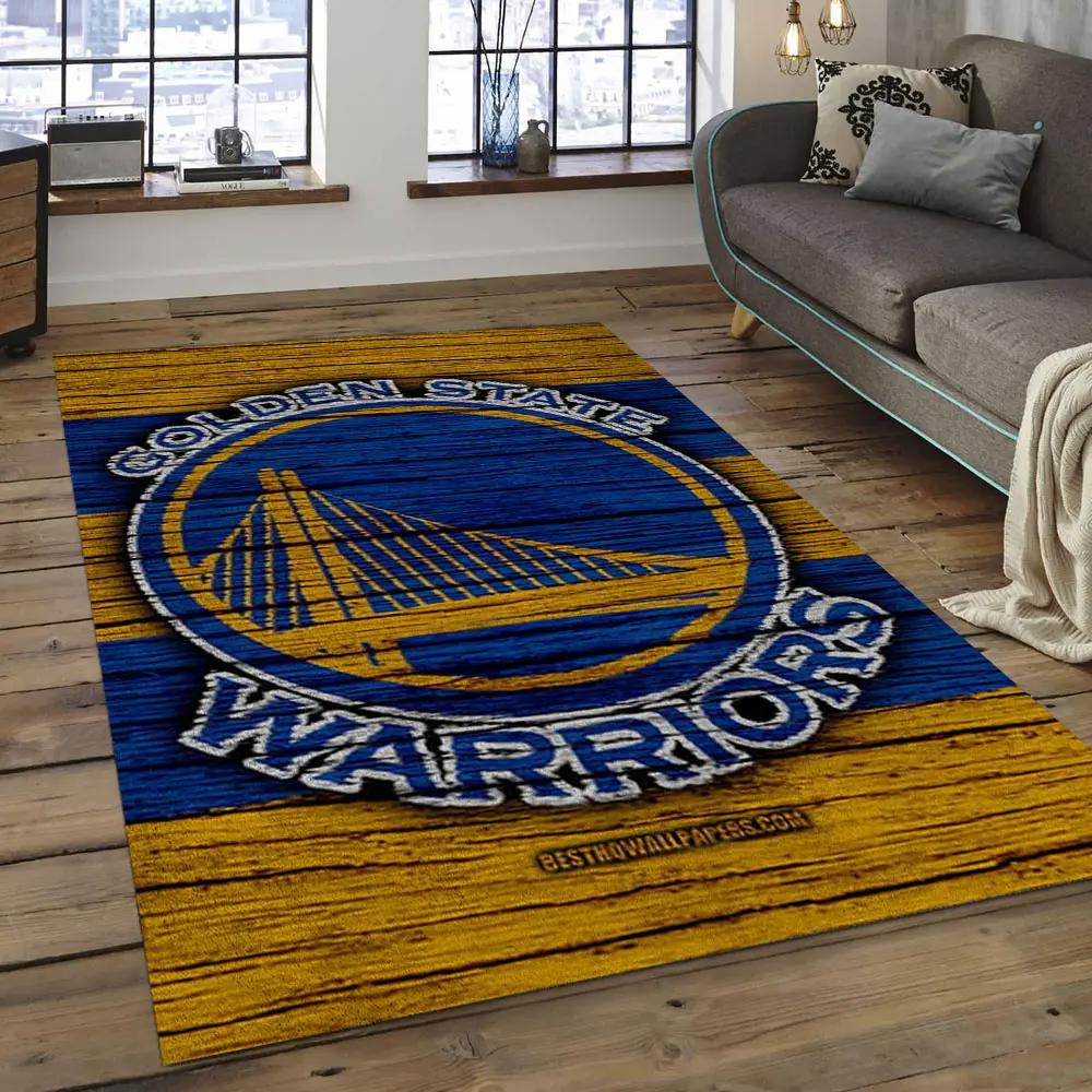 Nba golden state warriors basketball legend team logo rectangle area gsw37 Rectangle Rug