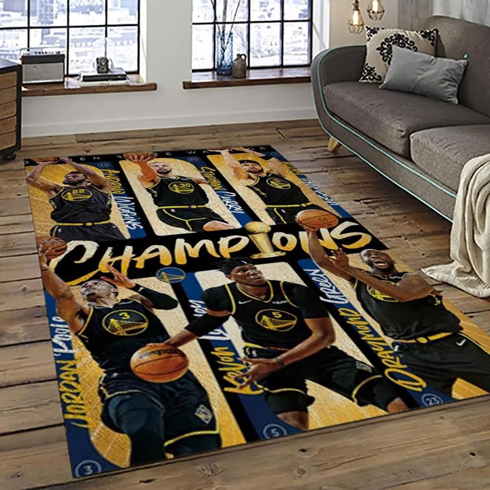 Nba golden state warriors basketball team logo sport carpet area rug home decor best gift for friends gsw75 Rectangle Rug
