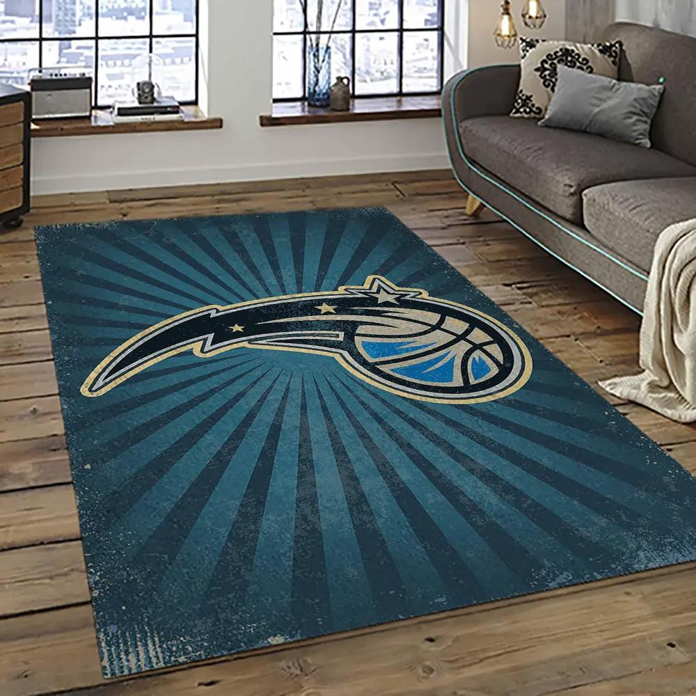 Nba orlando magic basketball team logo sport carpet rectangle area rug for living room olm5 Rectangle Rug