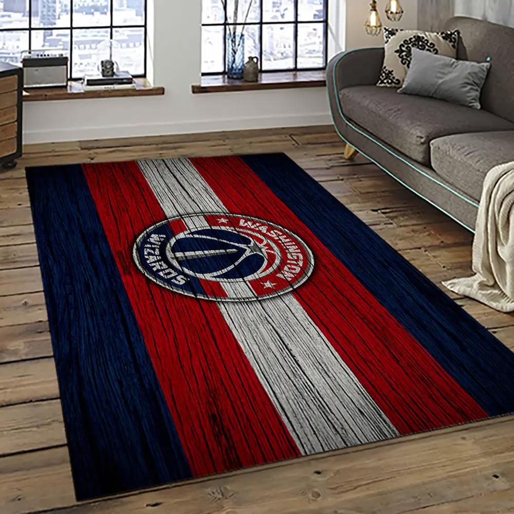 Nba washington wizards basketball team logo sport carpet rectangle area rug for living room wsw27 Rectangle Rug