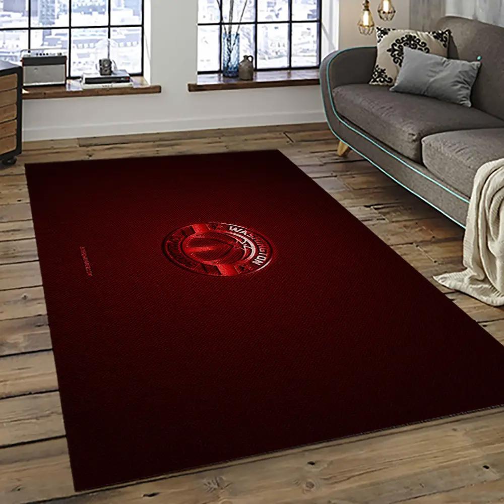 Nba washington wizards basketball team logo sport carpet rectangle area rug for living room wsw28 Rectangle Rug