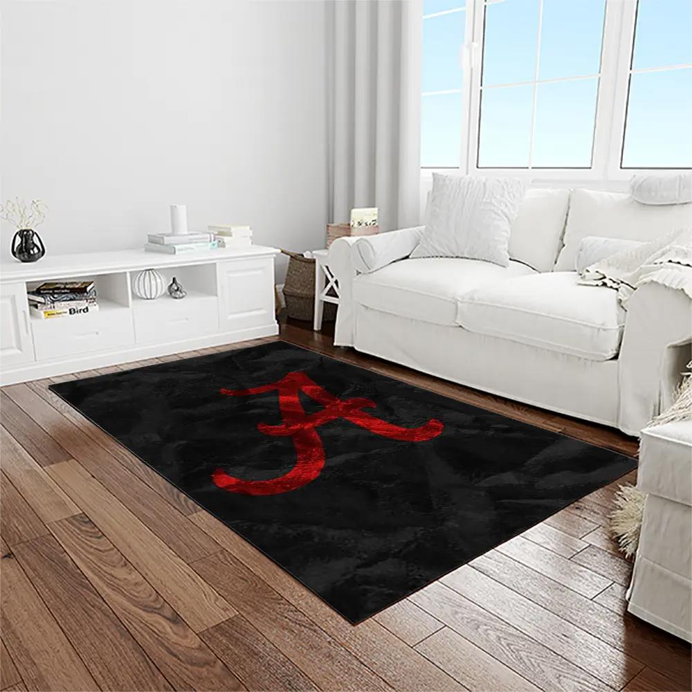 Ncaa alabama crimson tide college sport basketball and foolball team logo rectangle area rug act64 Rectangle Rug