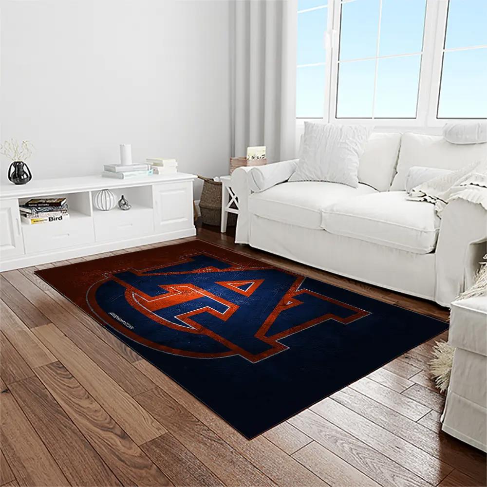 Ncaa auburn tigers college sport basketball and foolball team logo rectangle area rug ats02 Rectangle Rug
