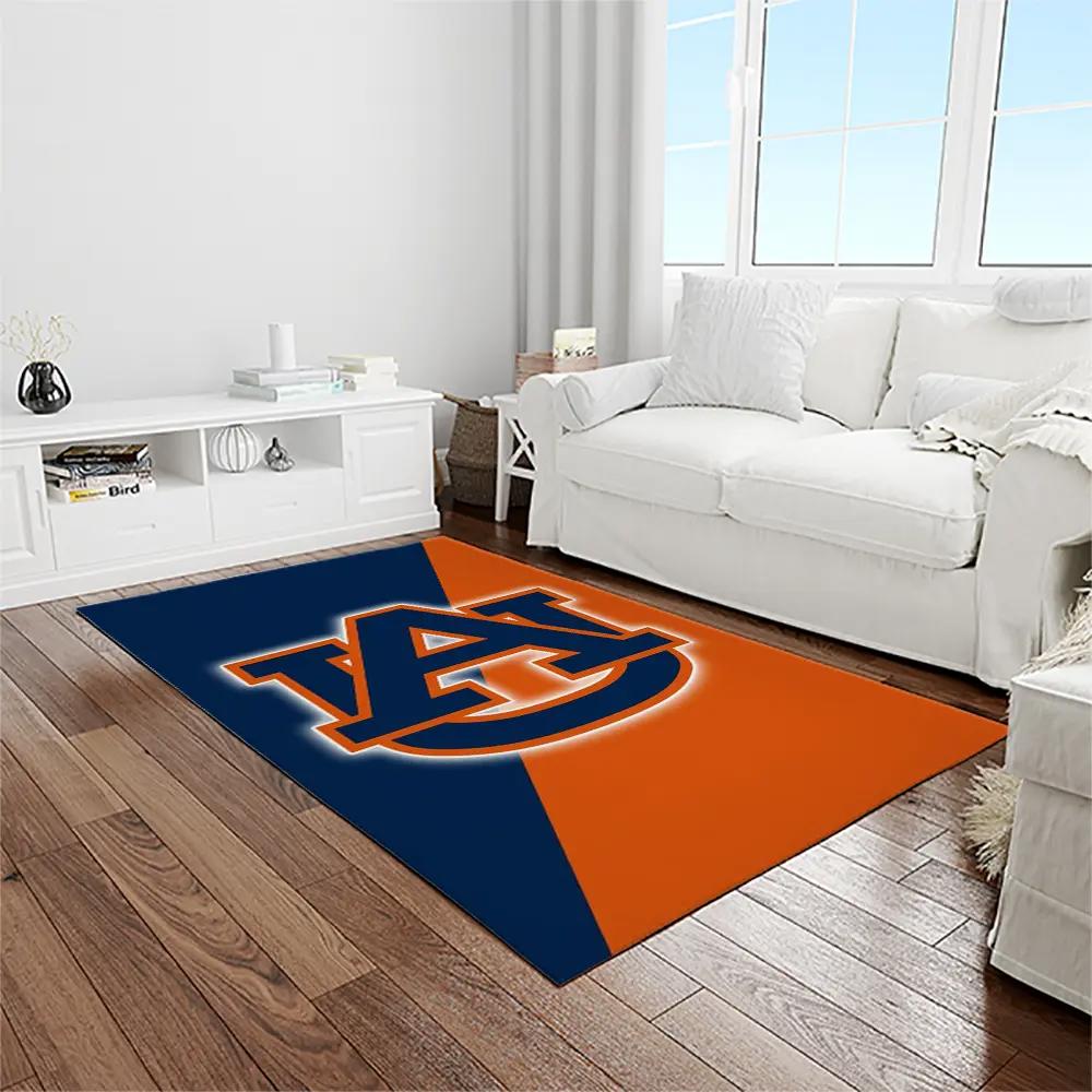 Ncaa auburn tigers college sport basketball and foolball team logo rectangle area rug ats27 Rectangle Rug