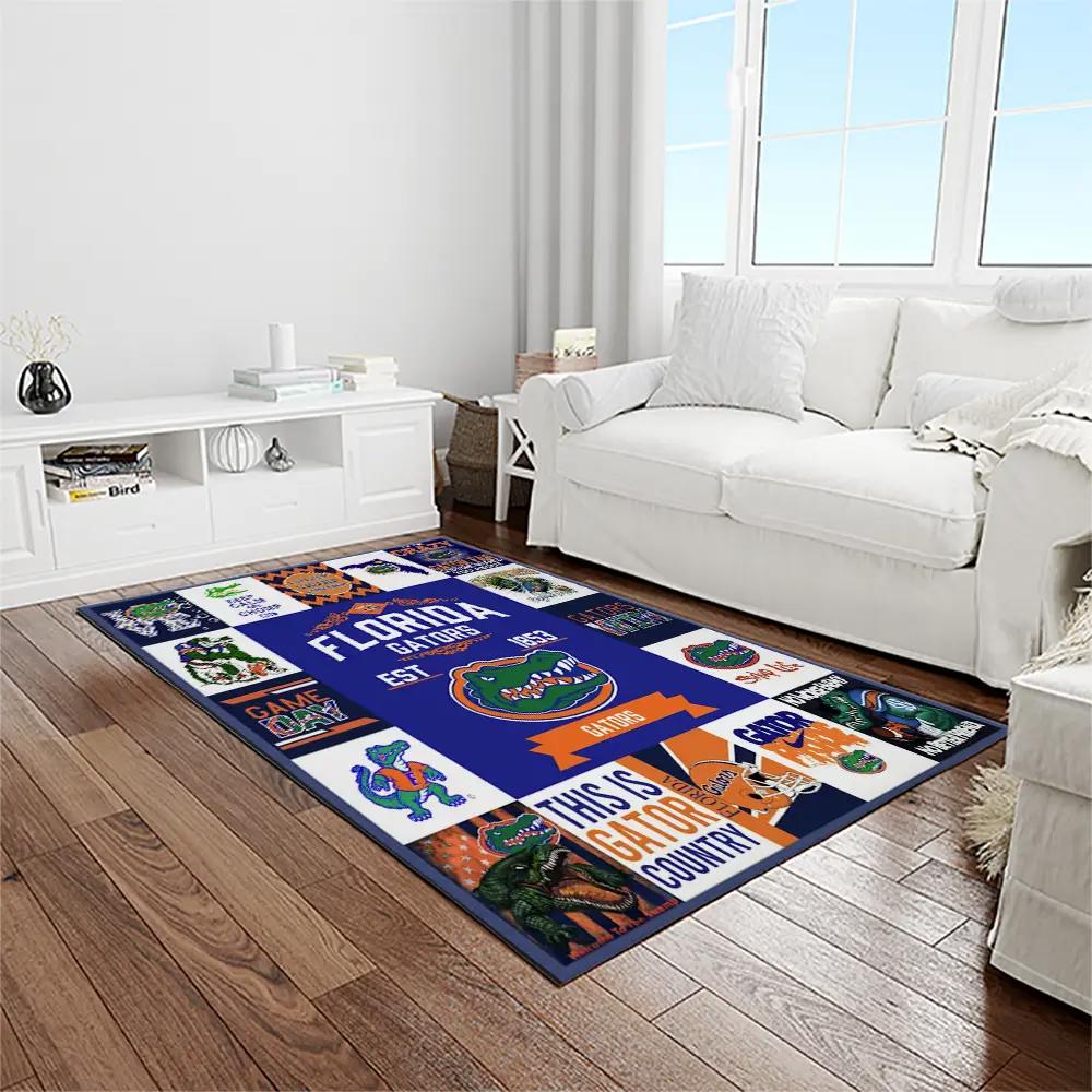 Ncaa florida gators college sport basketball and foolball team logo rectangle area rug fg54 Rectangle Rug