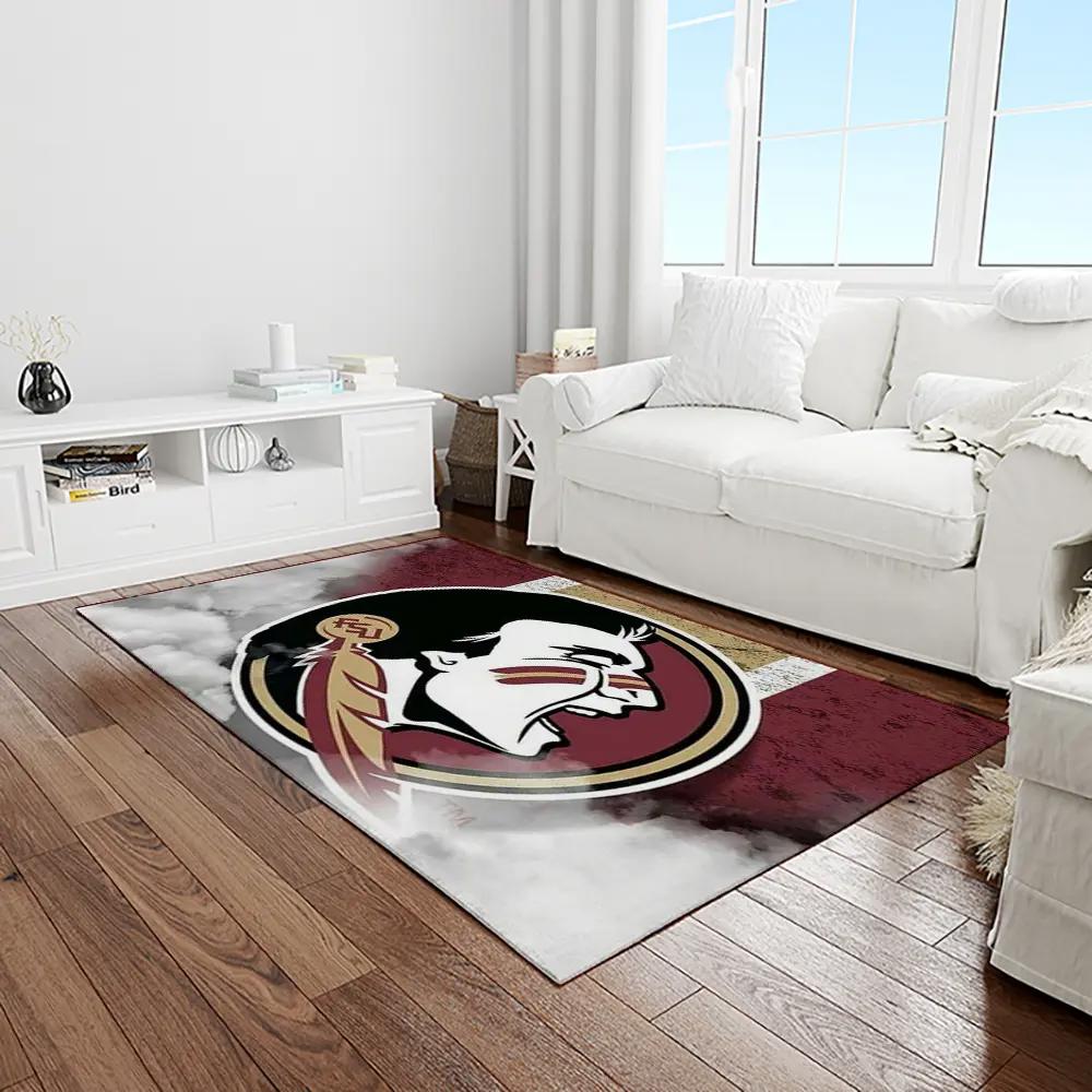 Ncaa florida state seminoles sport basketball and foolball team logo rectangle area rug fss30 Rectangle Rug