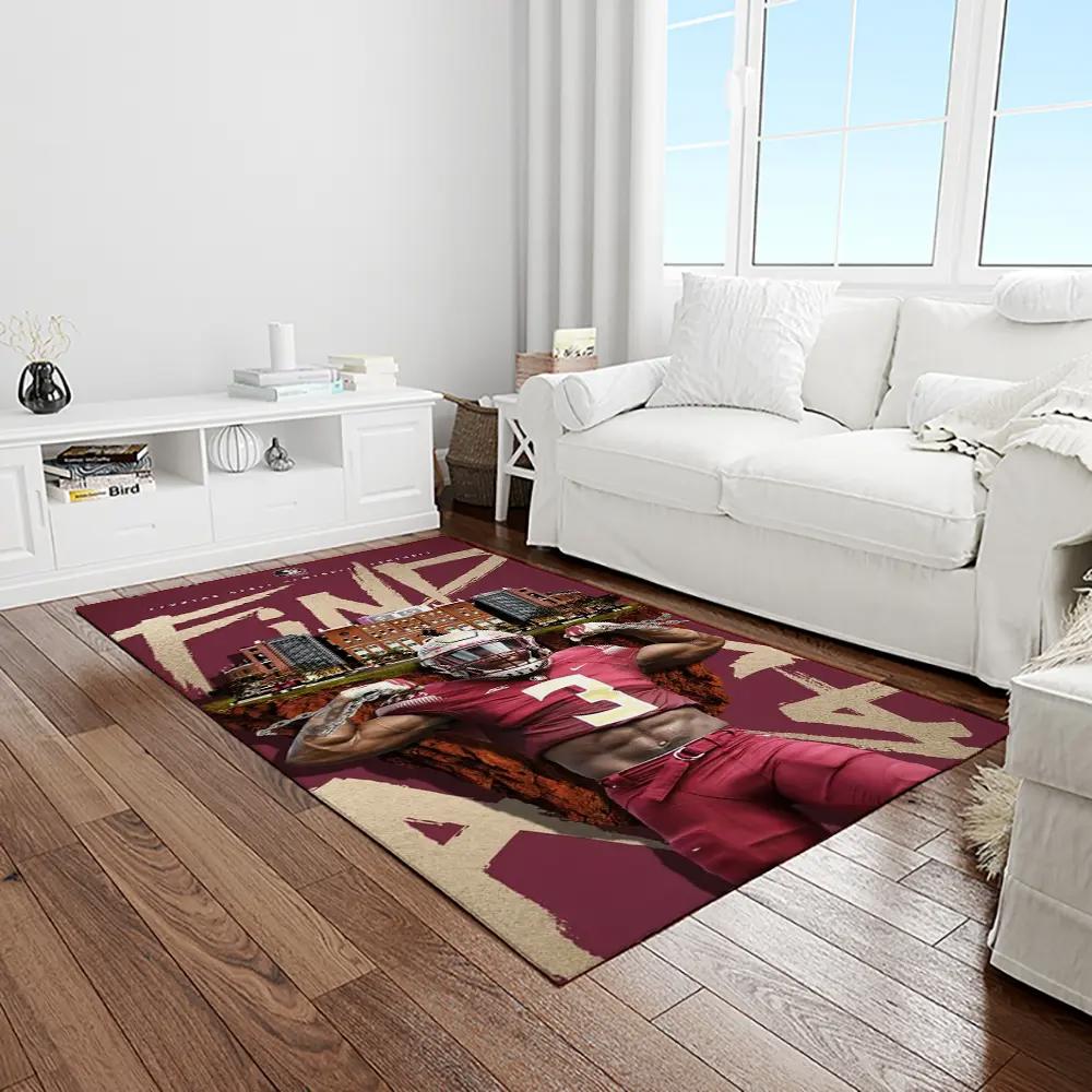 Ncaa florida state seminoles sport basketball and foolball team logo rectangle area rug fss52 Rectangle Rug