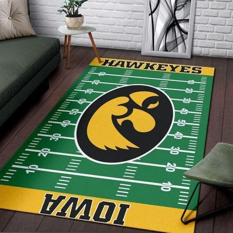 Ncaa football team iowa hawkeyes living room rug home decor home decor v6674 3 Rectangle Rug