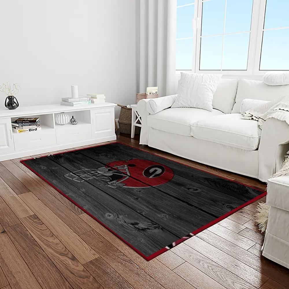 Ncaa georgia bulldogs college sport basketball and foolball team logo rectangle area rug gbs40 Rectangle Rug