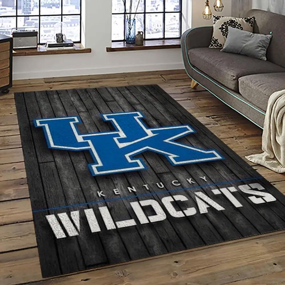 Ncaa kentucky wildcats football team logo sport carpet area rug home decor best gift for friends ktwc37 Rectangle Rug
