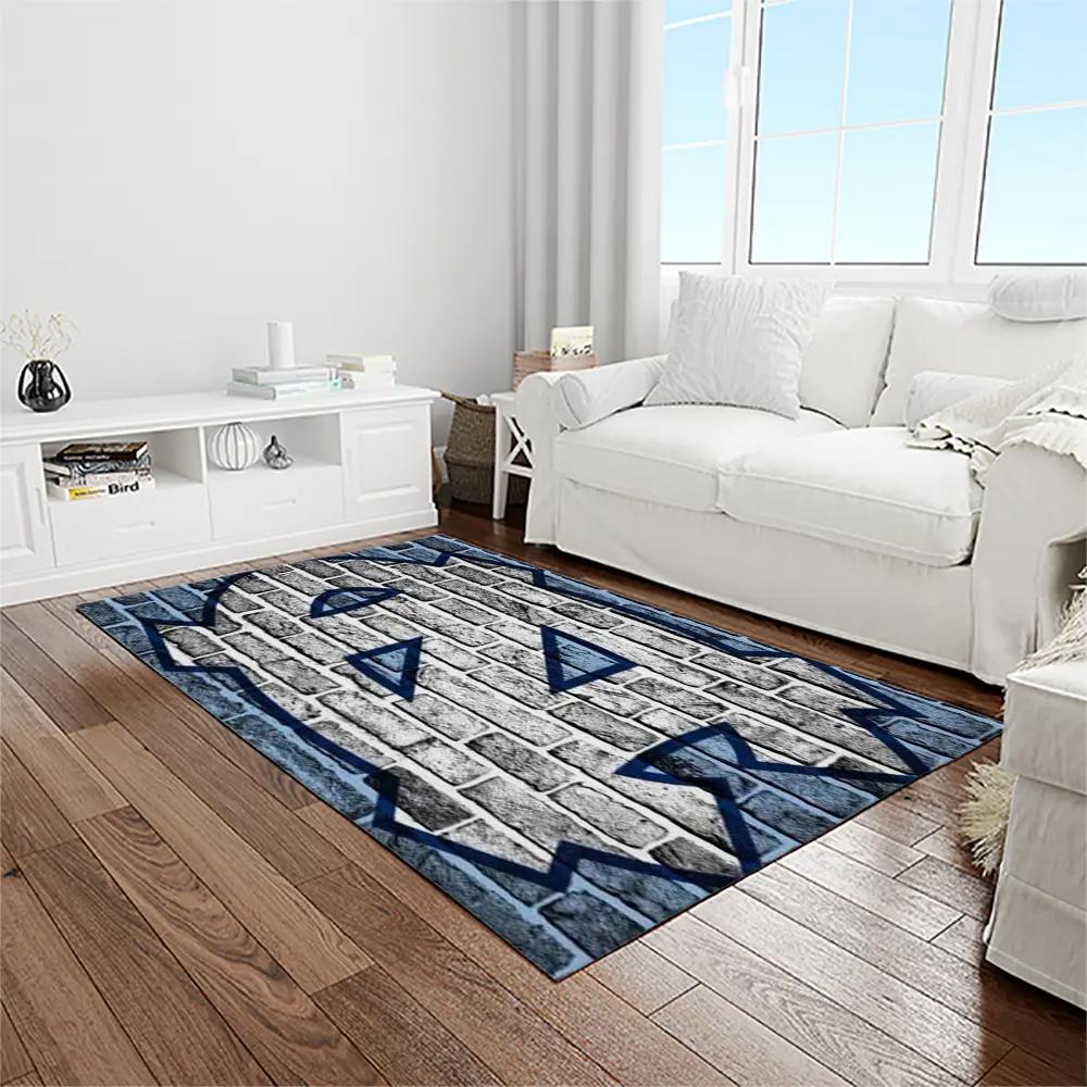 Ncaa north carolina tar heels college sport basketball and foolball team logo rectangle area rug ncth14 Rectangle Rug