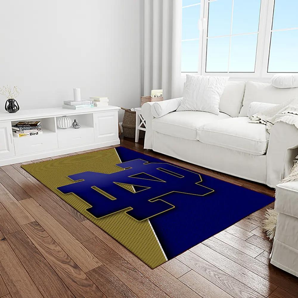 Ncaa notre dame fighting sport basketball and foolball team logo rectangle area rug ndf12 Rectangle Rug