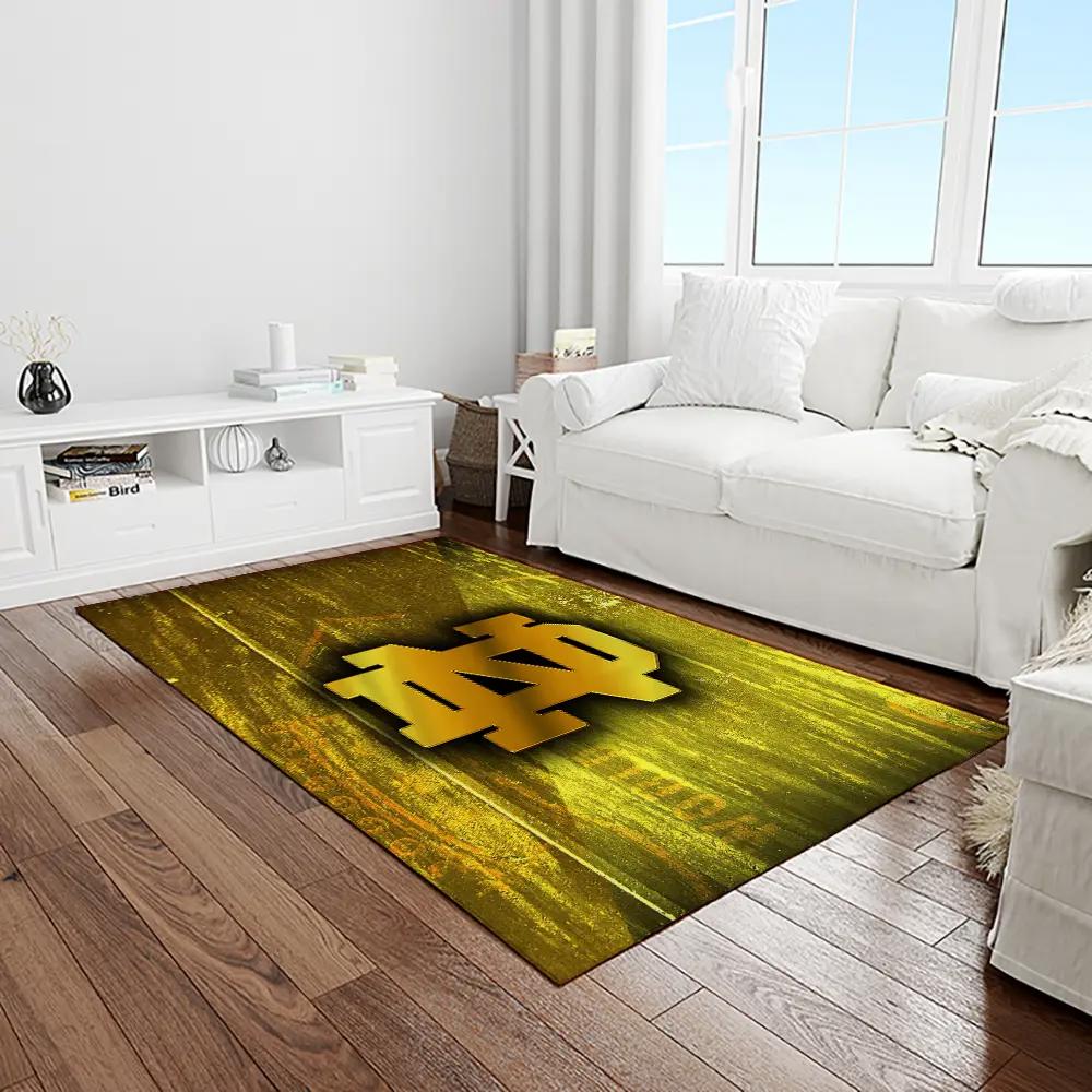 Ncaa notre dame fighting sport basketball and foolball team logo rectangle area rug ndf18 Rectangle Rug