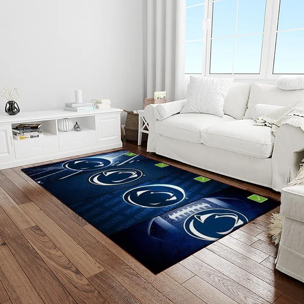 Ncaa penn state nittany lions college sport basketball and foolball team logo rectangle area rug psnl24 Rectangle Rug