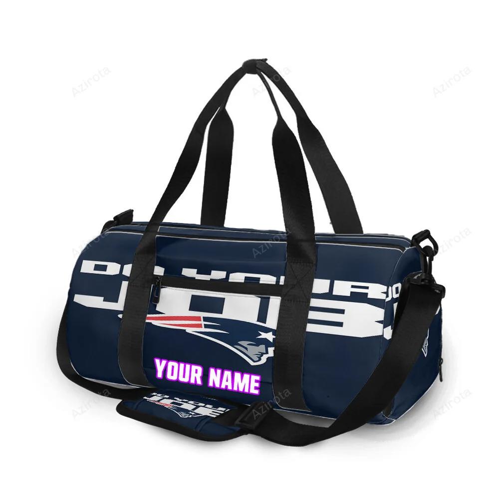 New england patriots do your job navy personalized name travel bag gym bag 856 Travel Bag