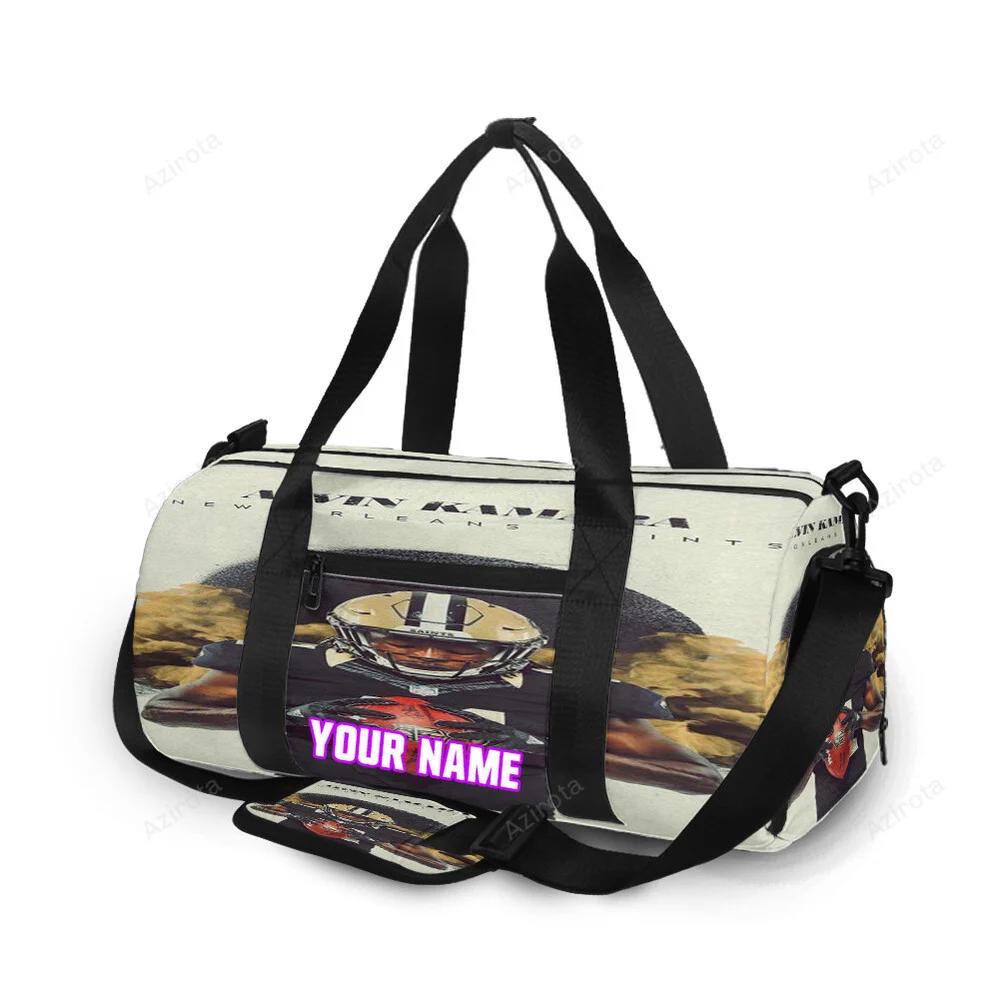 New orleans saints alvin kamara2 personalized name travel bag gym bag 1314 Travel Bag