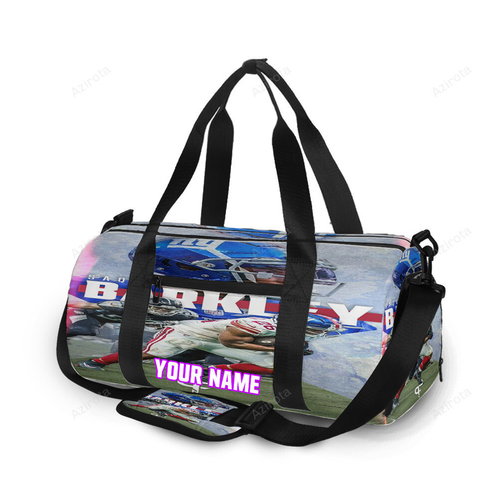 New york giants saquon barkley1 personalized name travel bag gym bag 1040 Travel Bag