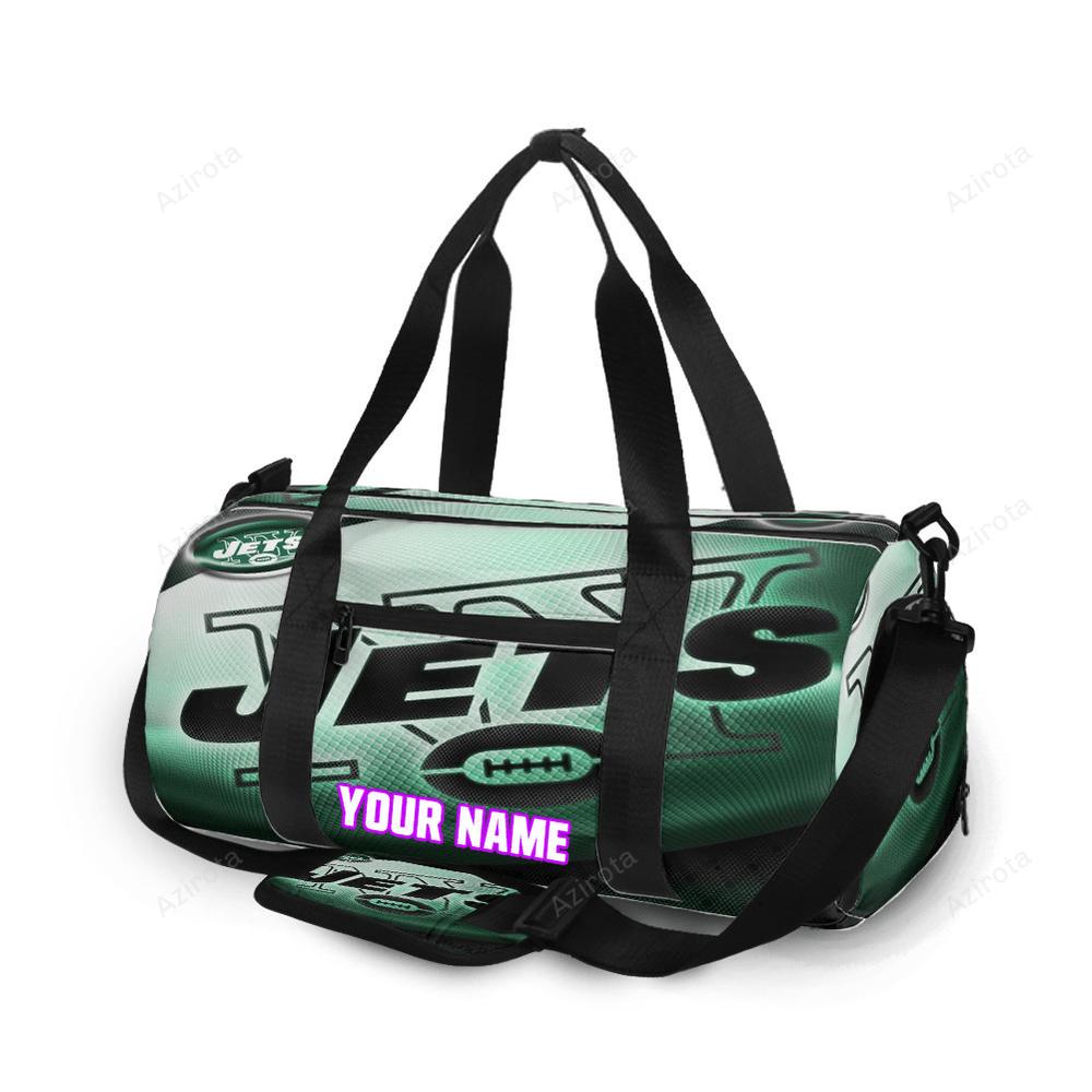 New york jets emblem v9 personalized name travel bag gym bag 1151 Travel Bag