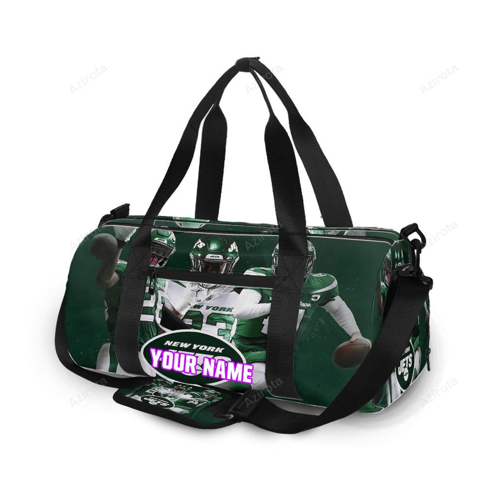 New york jets players v18 personalized name travel bag gym bag 894 Travel Bag