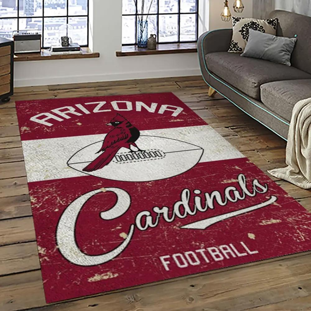 Nfl arizona cardinals football team logo sport carpet rectangle area rug for living room ac08 Rectangle Rug