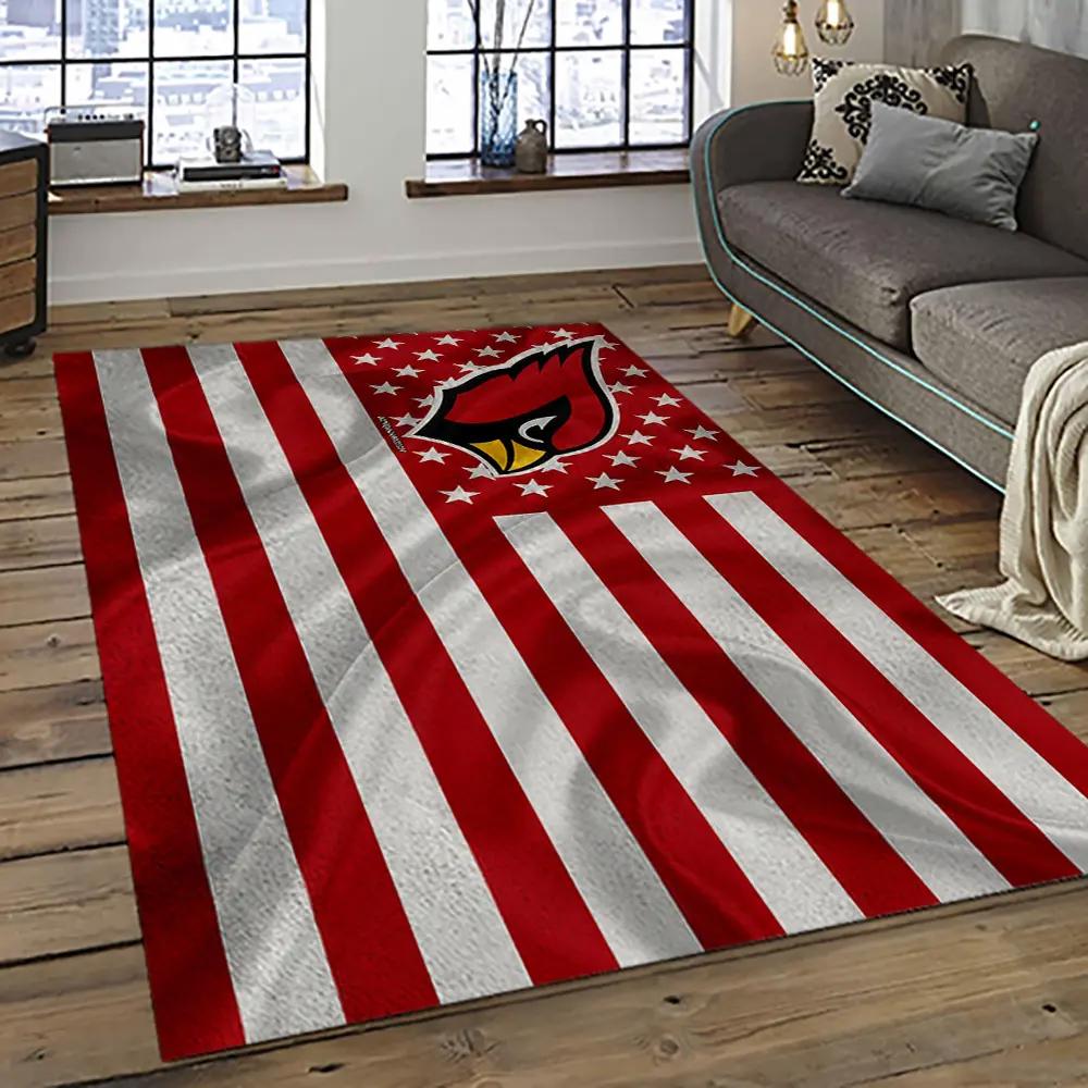 Nfl arizona cardinals football team logo sport carpet rectangle area rug for living room ac65 Rectangle Rug