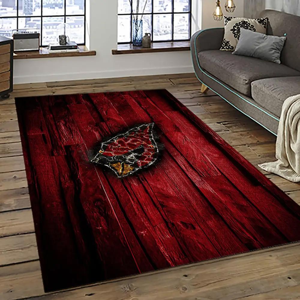 Nfl arizona cardinals football team logo sport carpet rectangle area rug for living room ac67 Rectangle Rug