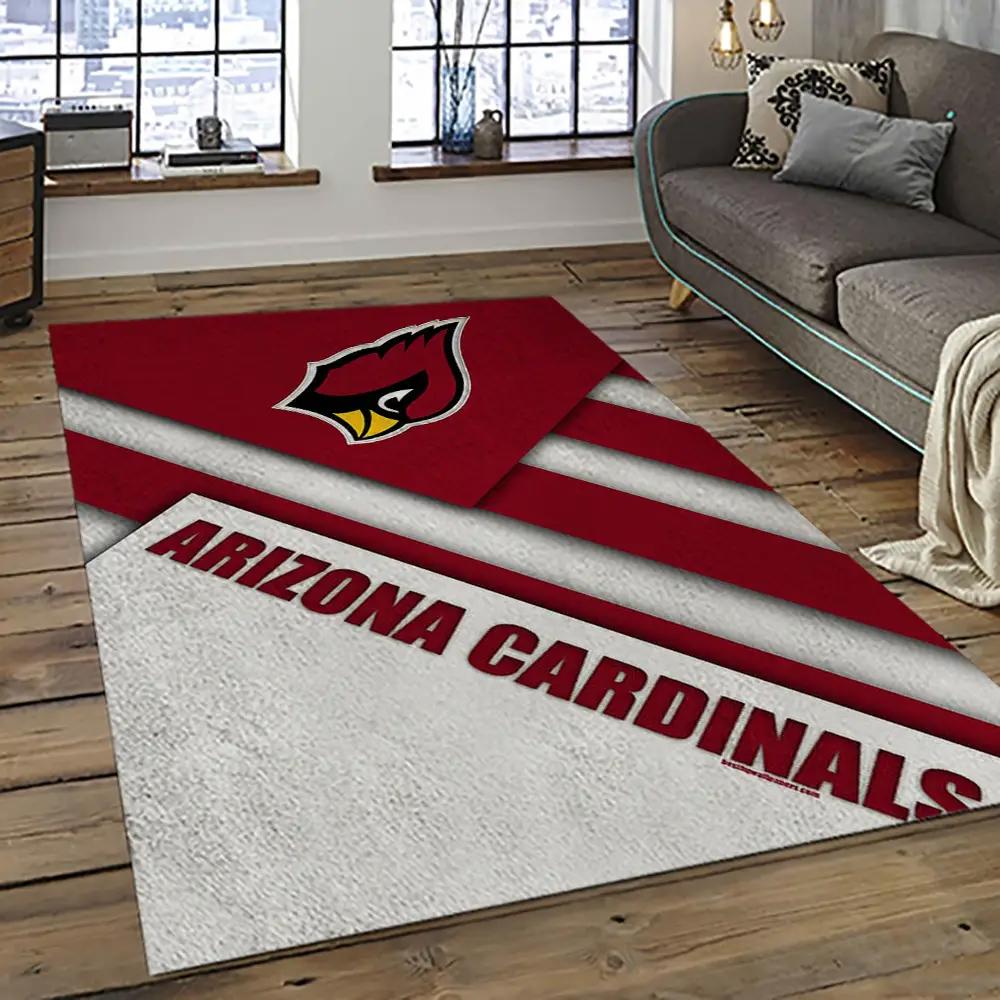 Nfl arizona cardinals football team logo sport carpet rectangle area rug for living room ac72 Rectangle Rug
