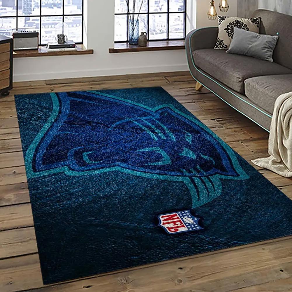 Nfl carolina panthers football team logo sport carpet area rug gift for friends cnps1 Rectangle Rug