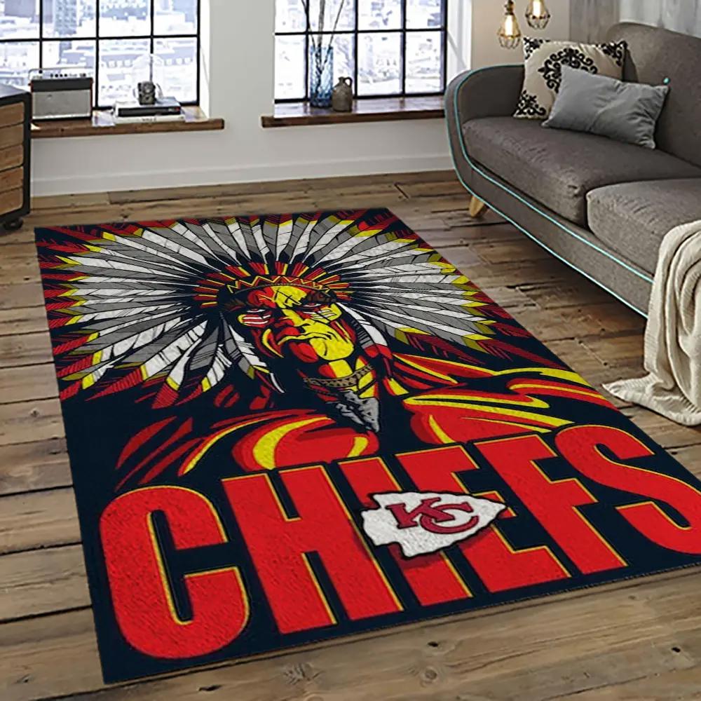 Nfl chicago bears football team logo sport carpet rectangle area rug for living room ccb66 Rectangle Rug