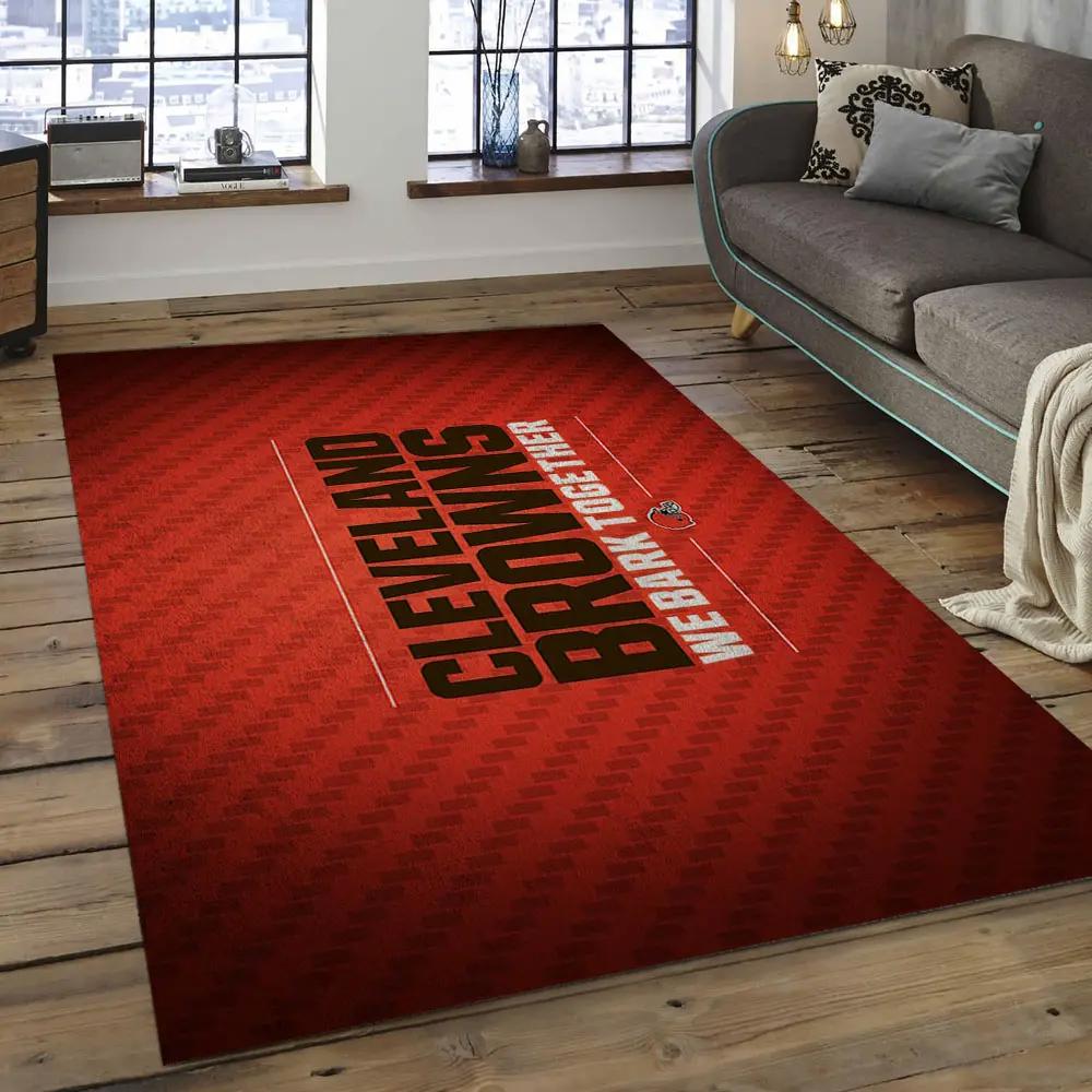 Nfl cleveland browns football team logo rectangle area rug clb46 Rectangle Rug