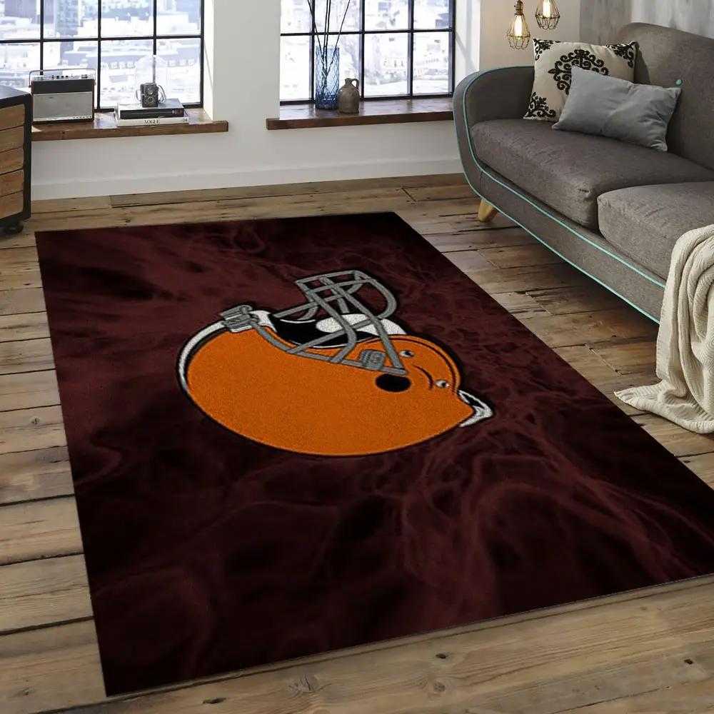 Nfl cleveland browns football team logo rectangle area rug clb48 Rectangle Rug