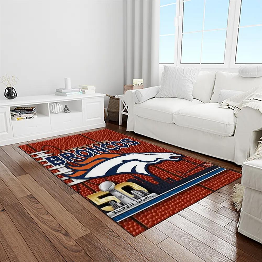Nfl denver broncos football team logo rectangle area rug db51 Rectangle Rug