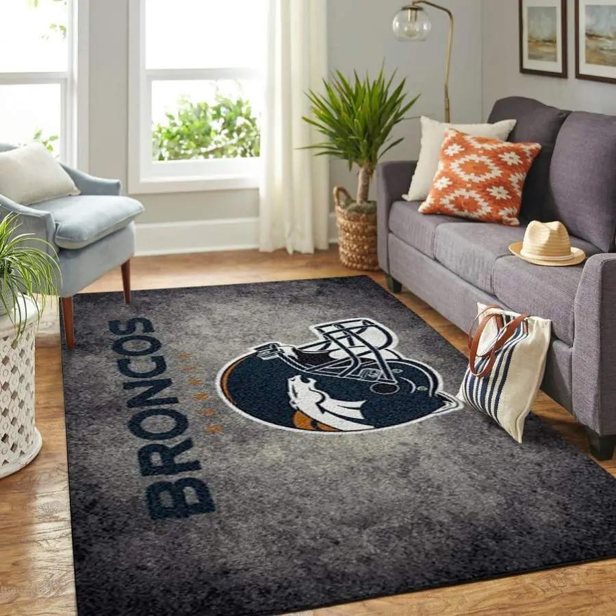 Nfl denver broncos home decor team logo carpet rug living room f102112 Rectangle Rug