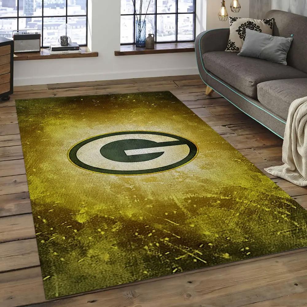 Nfl green bay packers football team logo rectangle area rug gbp19 Rectangle Rug