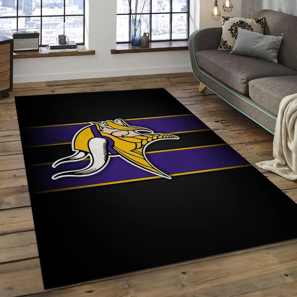 Nfl minnesota vikings football team logo rectangle area mv10 Rectangle Rug