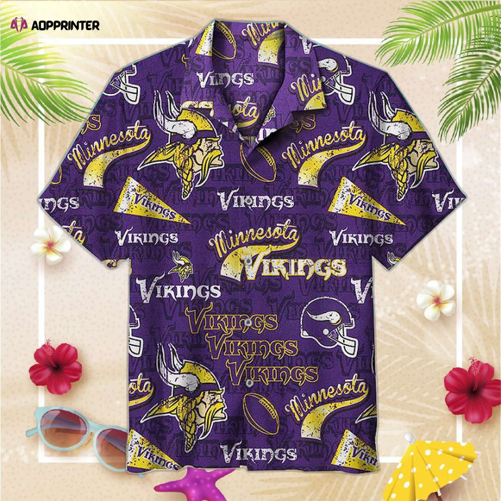 Nfl minnesota vikings hawaiian shirt sleeve shirt Hawaii Shirt