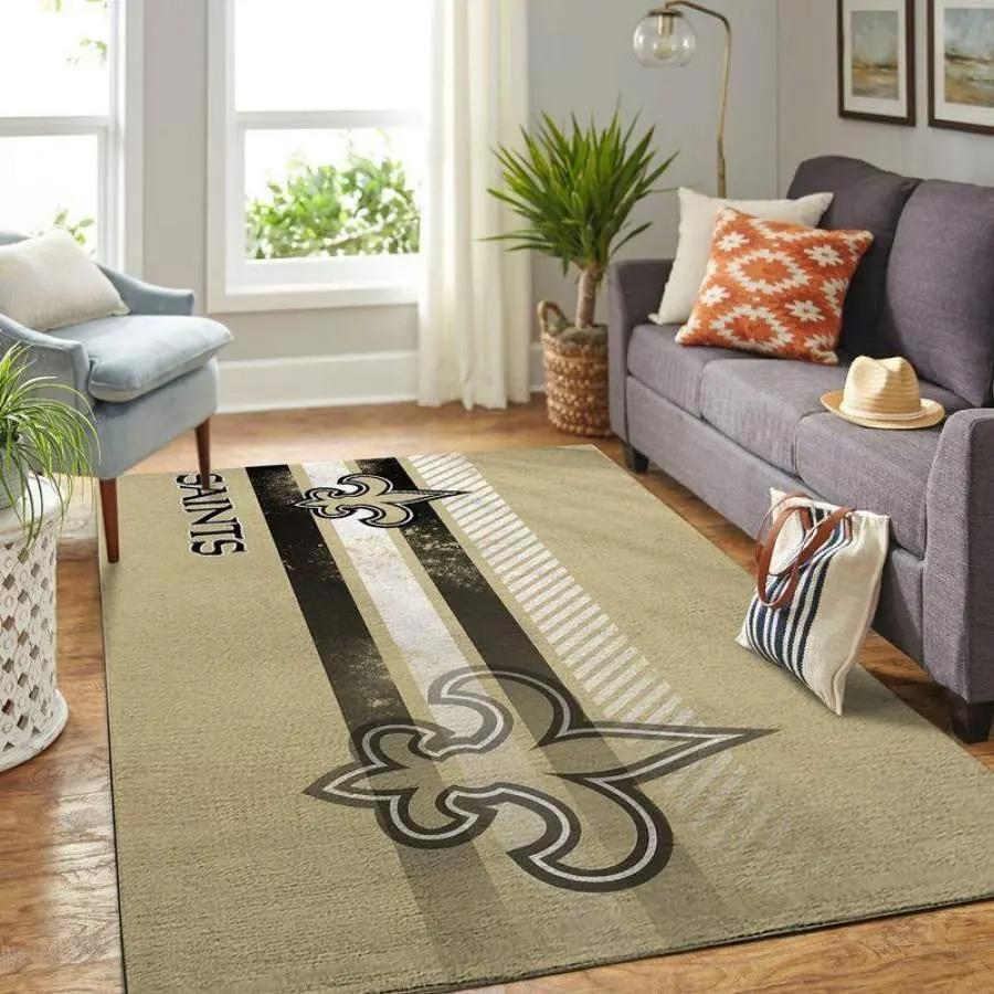 Nfl new orleans saints football area rug living room rug home decor 1912212 Rectangle Rug