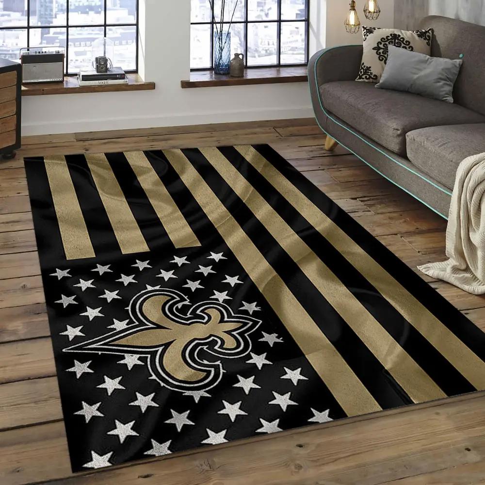 Nfl new orleans saints football team logo rectangle area rug nos22 Rectangle Rug