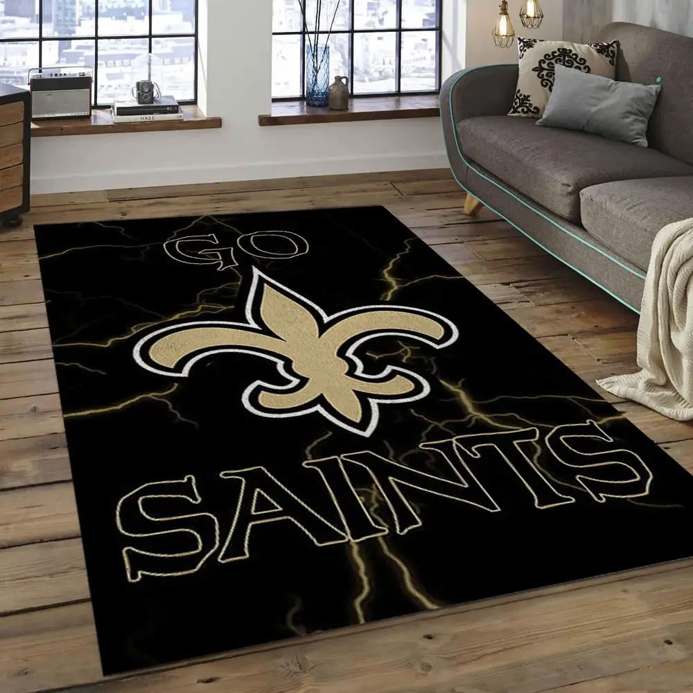Nfl new orleans saints football team logo rectangle area rug nos26 Rectangle Rug