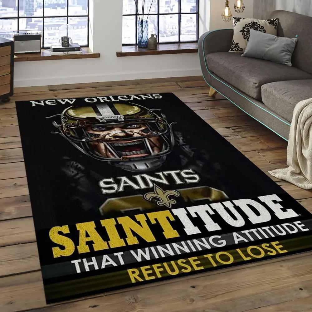 Nfl new orleans saints football team logo rectangle area rug nos41 Rectangle Rug