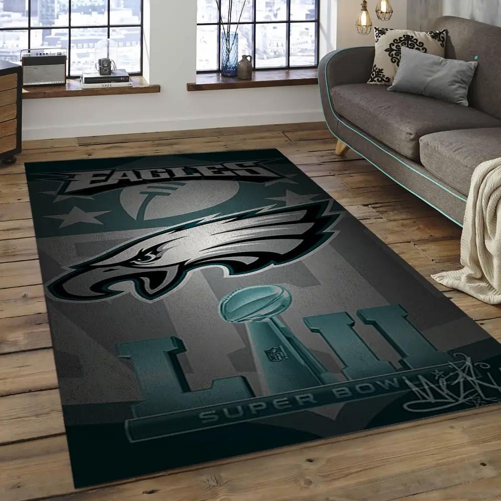 Nfl philadelphia eagles football team logo rectangle area rug pe39 Rectangle Rug