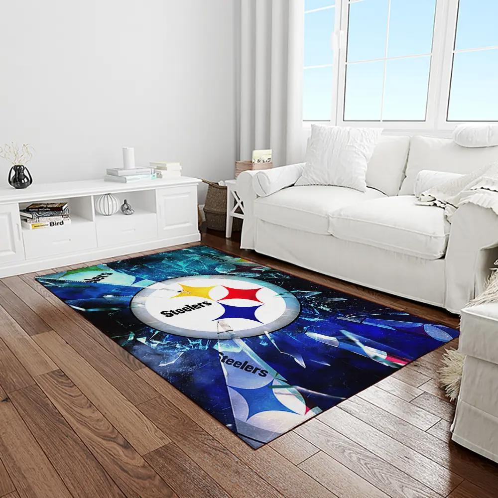 Nfl pittsburgh steelers football team logo rectangle area rug ptts04 Rectangle Rug
