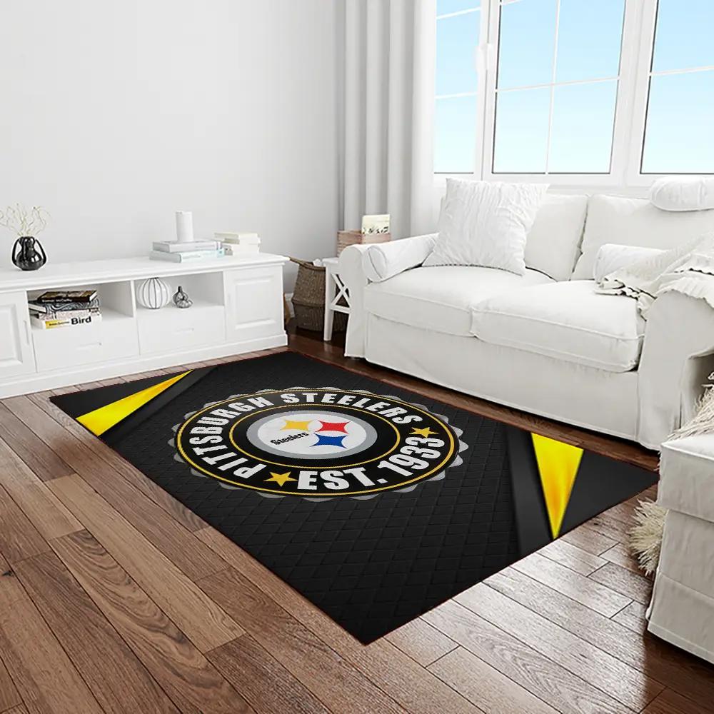 Nfl pittsburgh steelers football team logo rectangle area rug ptts10 Rectangle Rug