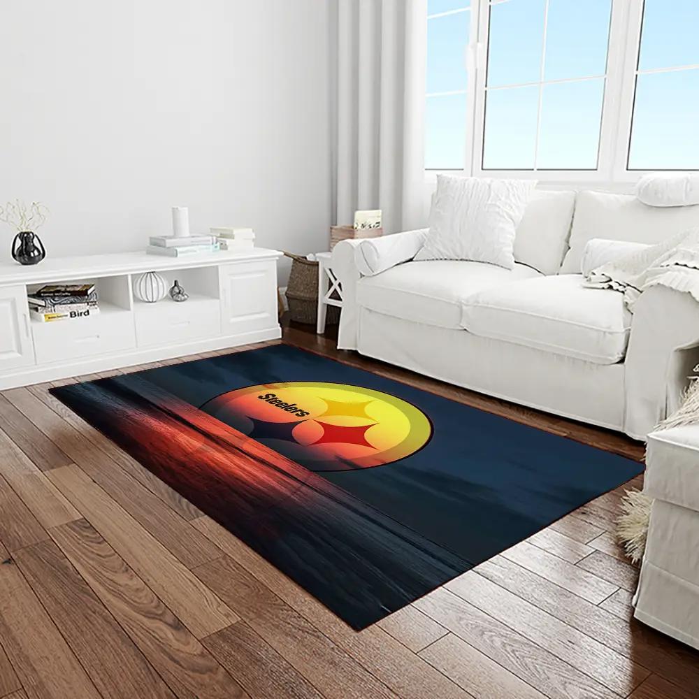 Nfl pittsburgh steelers football team logo rectangle area rug ptts23 Rectangle Rug
