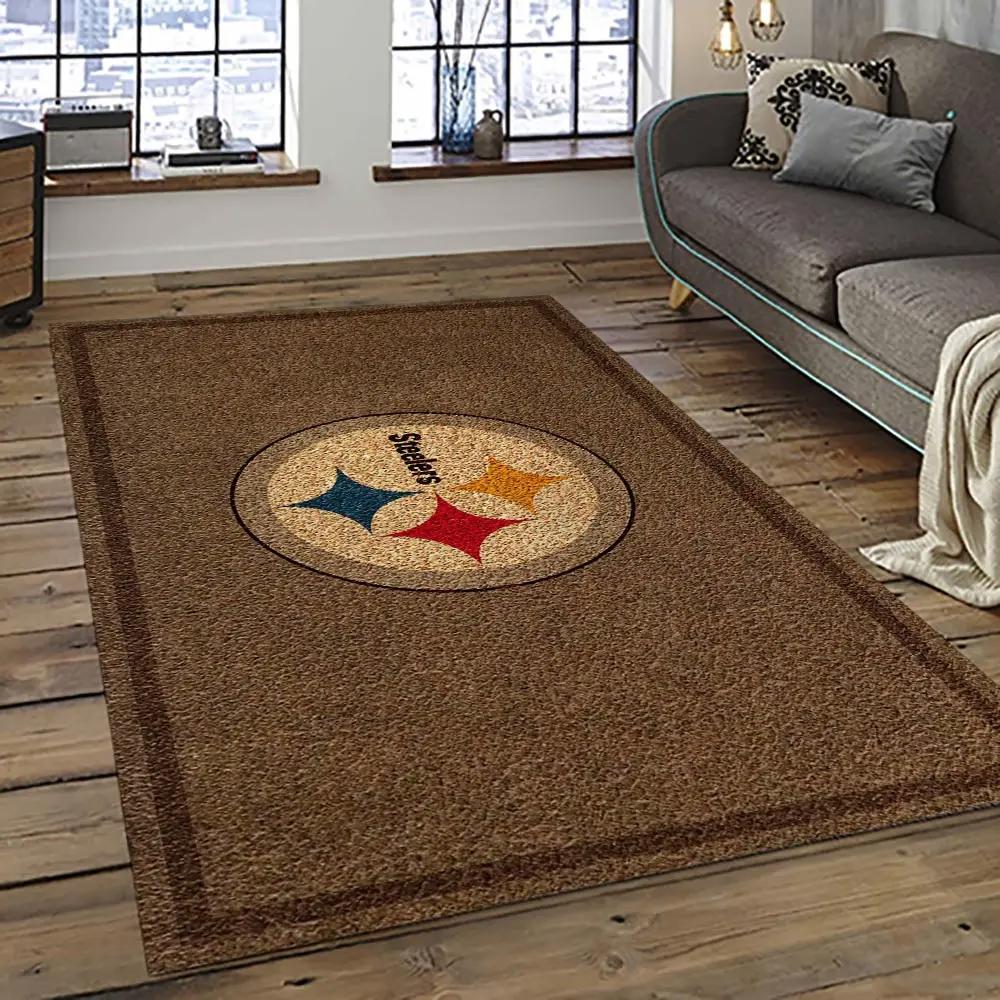 Nfl pittsburgh steelers football team logo sport carpet area rug home decor best gift for friends psf34 Rectangle Rug