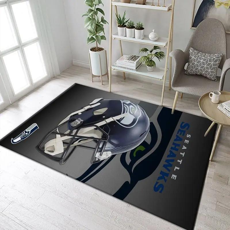 Nfl seattle seahawks football sport rug area rug living room home decor 23 Rectangle Rug